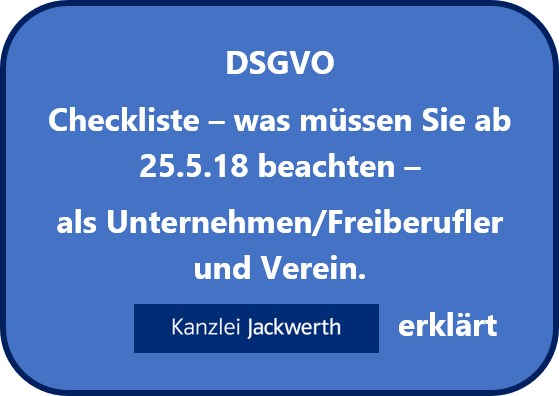 DSVGO Checkliste - was müssen Sie tun? DSVGO Checkliste - was müssen Sie tun?
